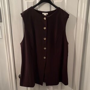 H&M Brown Sleeveless Blouse